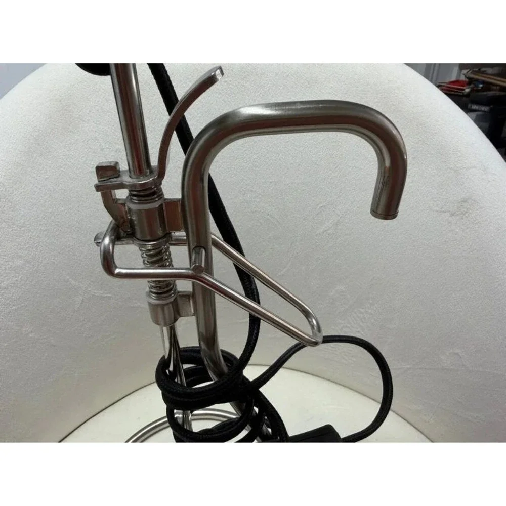 IKEA Ravaror Clamp Desk Lamp Stainless Steel Adjustable with Smart LED Bulb